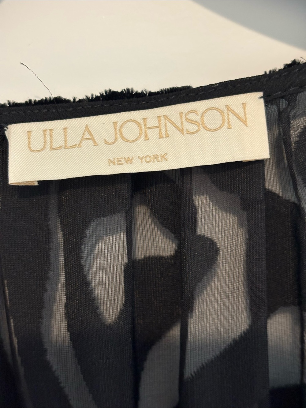 Ulla Johnson Elora Silk & Velvet Black Midi Dress Women Size 6 - Picture 9 of 10